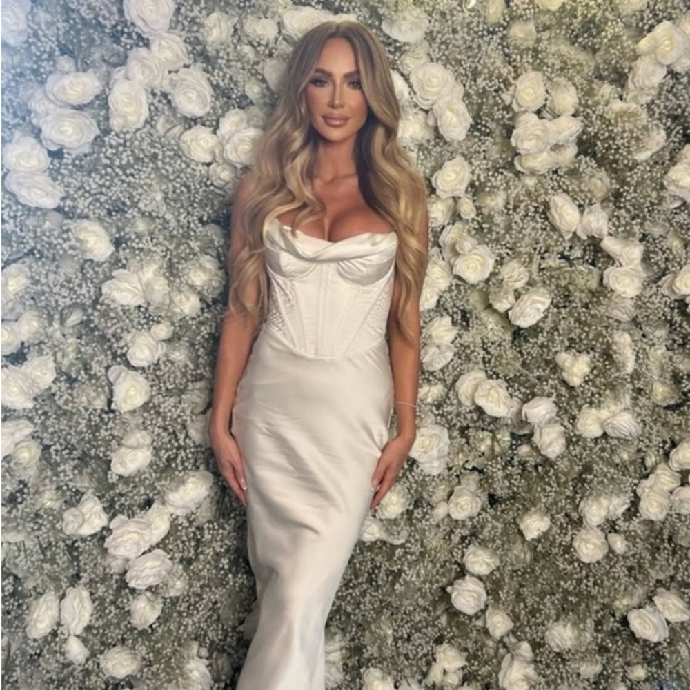 HOUSE OF CB Charmaine Ivory Corset dress